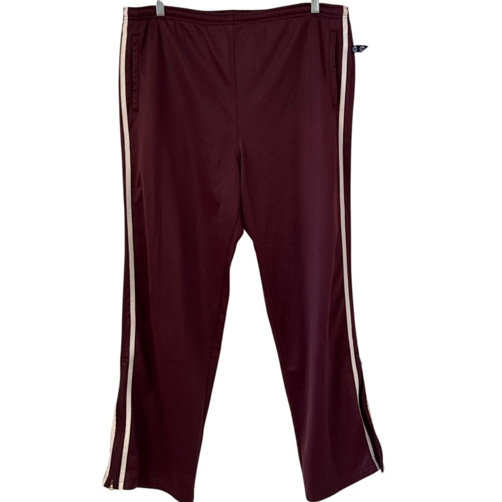 Holloway XL Maroon, Activewear Pants Zipper Hem Pull On elastic & Tie, Pockets